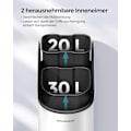 Miniatyrbillede 4 af 7: Rootz stål skraldespand - Affaldsspand - Skraldespand - Fodpedal - Cloud White-Metallic Silver - PP Plast Indvendig spand - 20L & 30L Kapacitet - 49 c