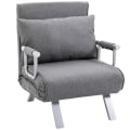 Miniatyrbillede 1 af 5: Rootz Sovesofa - Lænestolsseng - Sovesofa Med Armlæn - 3-i-1 Lænestolsseng - Gæsteseng - Foldemadras - Foldeseng - Chaiselong - Multifunktion - Grå -