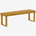 Pikkukuva 1 / 10: Rootz 2 -paikkainen puutarhapenkki - ulkona mänty penkki - maalaismainen veranta istuin - helppo puhdistaa - 132 cm x 34 cm x 43cm