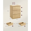 Miniatyrbillede 6 af 8: Rootz spånplade sengebord - Natbord - Endebord - Ibenholtssort - Letvægts - Robust - Nem montering - 35 cm x 40 cm x 59 cm