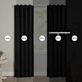 Miniatyrbillede 7 af 7: Rootz Luxury Velvet mørklægningsgardiner - Draperer - Vinduesbeklædning - Lysblokering - Termisk isolering - Nem installation - 140cm x 225cm/245cm/27