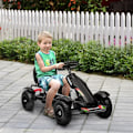 Miniatyrbillede 7 af 7: Rootz børnegokart - Justerbart sæde - Håndbremse - Gokart og pedalkøretøjer - Plastik - Metal - Sort - 121 x 58 x 61 cm