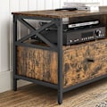Miniatyrbillede 6 af 8: Rootz TV Stand - Mediekonsol - Moderne TV Stand - Hjørne TV Stand - TV Bord - Spånplade/Stål - Vintage Brun-Sort - 120 x 40 x 50 cm