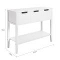 Miniatyrbillede 5 af 7: Rootz Modern Console Bord FSB51-W - Skænk - Hallbord - Holdbar MDF-konstruktion - Rummelig opbevaring - Ridsefast - 93cm x 79cm x 33cm