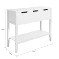 Pikkukuva 5 / 7: Rootz Modern konsolipöytä FSB51-W - Senkki - Eteisen pöytä - Kestävä MDF-rakenne - Tilava säilytystila - Naarmuuntumaton - 93cm x 79cm x 33cm
