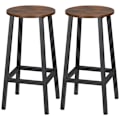 Miniatyrbillede 1 af 6: ROOTZ 2 PIECE SET MODERN BARRACHS - KØKKENTE AFTOLER - Tællerstole - 65 cm Højde - Rumbesparende design - Stålramme - 32,5 cm x 32,5 cm x 65 cm