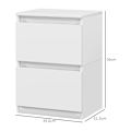 Pikkukuva 3 / 11: Rootz 2 -laatikon sängyn pöytä - Yöpöytä - sivupöytä - runsaasti säilytystilaa - 39,6L x 32,3W x 56H CM