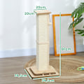 Miniatyrbillede 3 af 9: Rootz Cat kradsestolpe - Playrail kattelegetøj - Sisal Scratcher - MDF base - 39,5 cm x 39,5 cm x 87 cm