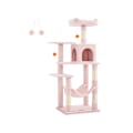 Miniatyrbild 1 av 6: Rootz Cat Skrapstolpe - Kitty Tree - Cat Tower - Chipboard Plysch Sisal - 55cm x 45cm x 143cm - Pastellrosa - Robust konstruktion - Flera katter - Enk