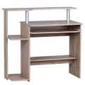 Pikkukuva 4 / 4: Rootz Tietokonepöytä Sonoma Oak 94 x 90 x 48 cm näppäimistön jatkeella - Kannettava tietokonepöytä ilman pyöriä kiinnikkeellä - PC-pöytä tulostimen sä