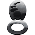 Miniatyrbild 3 av 8: Rootz Soft-Close Toalettsits - Antibakteriell träsits - Vattenavvisande överdrag - Universal O-formad - Halkfri buffert - 37,8 cm x 43,8 cm x 3,2 cm