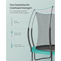 Miniatyrbild 5 av 7: Rootz 12ft Sea Blue studsmatta - Utomhusstudsare - Hoppmatta - Skyddsnät - Galvaniserad stålram - Glasfiberstolpar - 366cm x 270cm x 90cm