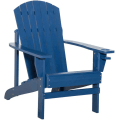 Miniatyrbillede 1 af 7: Rootz Havestol - Adirondack Havestol med kopholder - Solseng - Balkonstol - Massivt træ - Blå - 97 x 72,5 x 93 cm