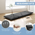 Miniatyrbillede 6 af 11: Rootz Sofa Bed - Justerbar ryglæn - Åndbart stof - Integreret nakkestøtte - 76L x 75W x 56H cm (gulvstol) - Grå