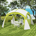 Miniatyrbillede 2 af 10: Rootz Event Shelter Pavilion - Garden Telt - Festival Canopy - Vandafvisende belægning - 350 cm x 350 cm x 222 cm