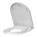 Miniatyrbillede 1 af 9: Rootz Family toiletsæde - WC Låg - Toiletdæksel - Badeværelse Top - Toiletskjold - Loo Cap - Potte lukning - Hell Weiss (Lys hvid) - 454x361mm