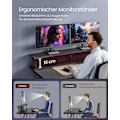 Miniatyrbillede 6 af 6: Rootz computerbord - Arbejdsstation - Arbejdsbord - Spånplade og stål - 60 cm x 120 cm x 76 cm - Skærmstativ - Ibenholt Sort - 19,6 kg - 100 kg Maks.