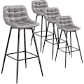 Pikkukuva 1 / 8: Rootz Velvet -baarijakkarat - Työpöytäjakkarat - Keittiöjakkarat - Mukavat ja ergonomiset - Kestävä ja vakaa - Tyylikäs ja monipuolinen - 43 cm x 35,5