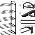 Miniatyrbillede 4 af 7: Rootz Skostativ - Fodtøjsarrangør - Skostativ - Skoopbevaring - Fodtøjsholder - Skotårn - Skodisplay - Grå - 31,5x8,1x2,6 tommer