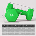 Miniatyrbild 3 av 11: Rootz Dumbell Set With Rack - Fitness Weights - Training Dantgs - Anti -Roll Design - 34W X 10D X 34H CM
