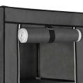 Miniatyrbild 5 av 7: Rootz Grey Fleece Tyg Vikbart skåp - Förvaringsorganisator - Bärbar garderob - Stålrörskonstruktion - Lättvikt - Enkel montering - 150cm x 175cm x 45c