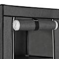 Miniatyrbillede 5 af 7: Rootz Grey Fleece Stof Foldeskab - Opbevaringsorganisering - Bærbar garderobe - Stålrørskonstruktion - Letvægts - Nem montering - 150 cm x 175 cm x 45