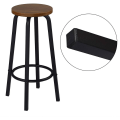 Miniatyrbild 6 av 8: Rootz Modern Bar Pall - Skandinavisk Style Pall - Industrial Design Pall - Robust & hållbar - Ergonomisk komfort - Enkel montering - 30cm x 72cm