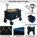 Miniatyrbillede 5 af 7: Rootz Ultimate Foldable Handcart - Utility Wagon - Sammenklappelig vogn - Høj lastekapacitet - Terrænhjul - Holdbart design - 106cm x 105cm x 54cm Udf