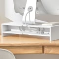Miniatyrbillede 4 af 9: Rootz Monitor Stand Computer Screen Monitor Stand -Monitor Riser Desk Organizer med 3 skuffer