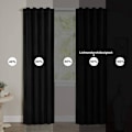 Miniatyrbillede 6 af 8: Rootz Luxurious Velvet mørklægningsgardiner - Privatlivsgardiner - Lysblokerende paneler - Materiale af høj kvalitet - Nem installation - Kan maskinva