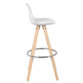 Miniatyrbild 5 av 10: Rootz Designer Bar Chair - Modern barstol - Snygg diskstol - Bekväm, hållbar, lätt att underhålla - Trä, konstläder, metall - 96,5 cm x 38,5 cm x 33 c