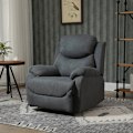Miniatyrbild 2 av 5: Rootz Relaxation Chair - Lässtol - Fåtölj - Flerskiktsbräda - Liggande funktion - Lutbar 150° - Linnelook - Polyester-skum-stål - Mörkgrå - 97W x 96D