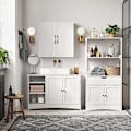 Miniatyrbillede 2 af 8: Rootz Under-Sink Cabinet - Badeværelsesopbevaring - Vaskeskab - MDF - Chrome Håndtag - 90cm x 30cm x 60cm