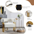 Miniatyrbillede 6 af 9: Rootz Chenille Fabric Lounge Chair - Relax Chair - Polstret lænestol - Ergonomisk ryglæn - 67,5 cm x 70 cm x 60 cm