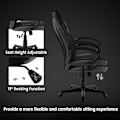 Miniatyrbillede 5 af 6: Rootz Ultimate Gaming Chair - Ergonomisk kontorstol - Racerstol - Åndbart mesh - Justerbar støtte - Holdbar konstruktion - 48,5 cm x 49,5 cm x 67,5 cm