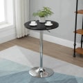 Miniatyrbild 2 av 7: Rootz Barbord - Modernt runt matbord - 360° vridbart bord - Bistrobord - Höjdjusterbart - Stål - Svart - Ø61 x 70-90 cm