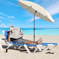 Miniatyrbillede 4 af 6: Rootz Parasol - Strandparasol - Udendørs parasol - Haveparasol - Parasol parasol - Paraply Parasol - Strandparasol - Markedsparasol - Beige - 2,2 m