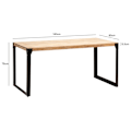 Miniatyrbillede 4 af 6: Rootz Industrial Spisebord - Massivt bord - Håndlavede møbler - Sæder 8 - 160 cm x 80 cm x 76 cm - Natural Acacia Wood Grain