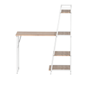 Miniatyrbillede 5 af 11: Rootz Desk - Foldable Desk - Bookcase - 4 Levels - Computer Desk - Processed Wood - Metal - White - Oak