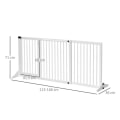 Pikkukuva 3 / 10: Rootz Pet Gate - Koiraportti - Koiran este - Turvaportti - Valkoinen - 113-166 x 36 x 71 cm