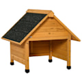 Miniatyrbillede 1 af 7: Nancy's Meeke Grasmaaier Garage - Robotmaaier Carport - Sparrenhout - Geel - 75 x 76 x 70 cm