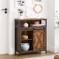 Miniatyrbillede 3 af 9: Rootz skænk - Opbevaringsskab - Køkkenskab - Skydedør - Åbent rum - Justerbar hylde - Industriel - Brun - Sort - 70 x 30 x 80 cm
