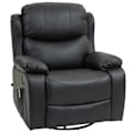 Miniatyrbillede 10 af 10: Rootz TV-lænestol med massagefunktion - Opvarmet biografstol - 360° rotation - Rocker Recliner - 8 massagepunkter - Tyk polstring - Fjernbetjening - 9