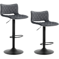 Miniatyrbillede 1 af 8: Rootz Justerbar Velvet Barstol Sæt - Drejestol - Polstret sæde - Ergonomisk design - 41cm x 35cm x 59-79cm