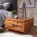 Miniatyrbillede 6 af 7: Rootz design sengebord massivt træ sheesham 40x40x25 cm - Moderne sengebord kommode - Natbord natbord i naturtræ