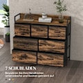 Miniatyrbillede 4 af 10: Rootz stofskuffekiste - Skænk - Organiseringsmøbler - Melaminbelagt top - Stabil stålramme - 98cm x 29cm x 85cm