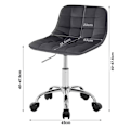 Miniatyrbillede 3 af 9: Rootz kontorstol - Ergonomisk arbejdsstol - Drejestol - Fløjlskomfort - Justerbar højde - Holdbar bygning - 43 cm x 60-67,5 cm x 50 cm