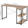 Miniatyrbillede 3 af 3: Rootz L-formet hjørneskrivebord - Kontorbord - Spillebord - Rigelig arbejdsplads - Integreret opbevaring - Robust konstruktion - 120 cm x 71,5 cm x 74
