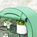 Miniatyrbillede 9 af 10: Rootz 4 -trins mini -grønhus - bærbart plantehus - tomatproducent - UV -beskyttelse - 100 x 45 x 160 cm