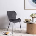 Miniatyrbillede 4 af 8: Rootz Velvet spisestuestolesæt med 4 - Komfortable stole - Stilfulde siddepladser - Rivefast fløjl, Ergonomisk design, holdbart metalstel - 47 cm x 79
